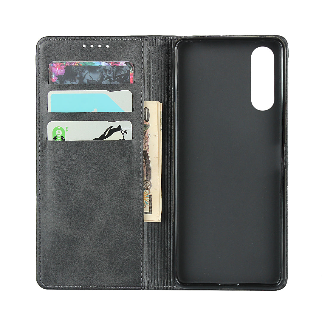 Auto-absorbed Leather Wallet Case for Sony Xperia 10 II