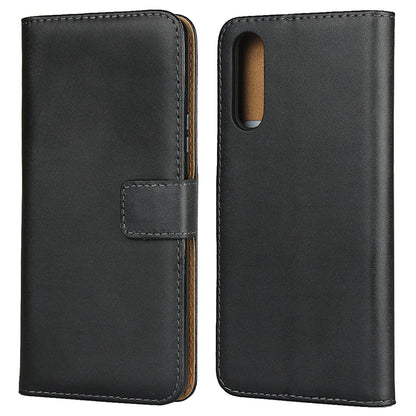 Genuine Leather Phone Shell Cover with Folio Flip Wallet Foldable Stand for Sony Xperia 10 II