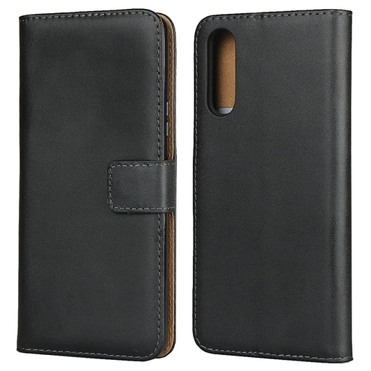 Genuine Leather Phone Shell Cover with Folio Flip Wallet Foldable Stand for Sony Xperia 10 II