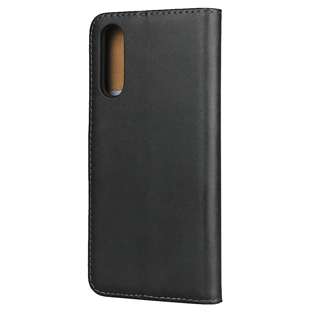 Genuine Leather Phone Shell Cover with Folio Flip Wallet Foldable Stand for Sony Xperia 10 II