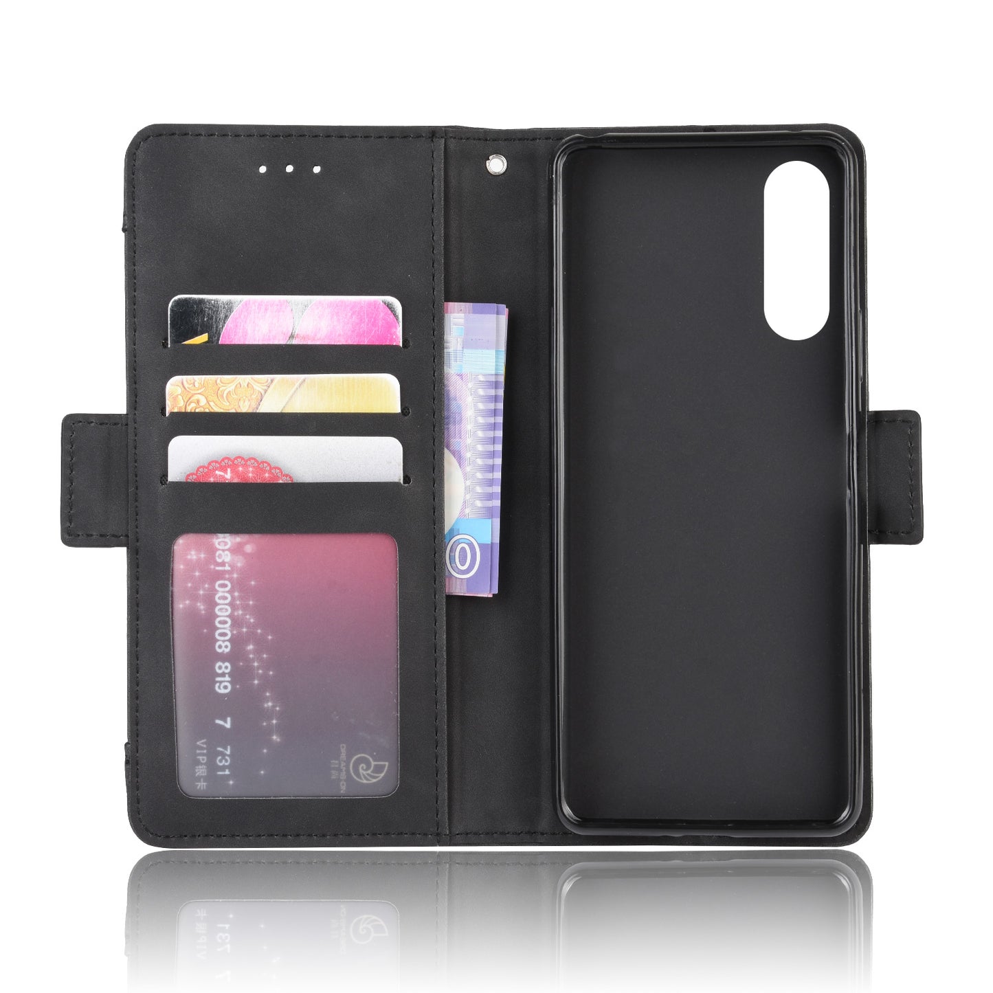 Leather Stand Case with Card Slots for Sony Xperia 10 II