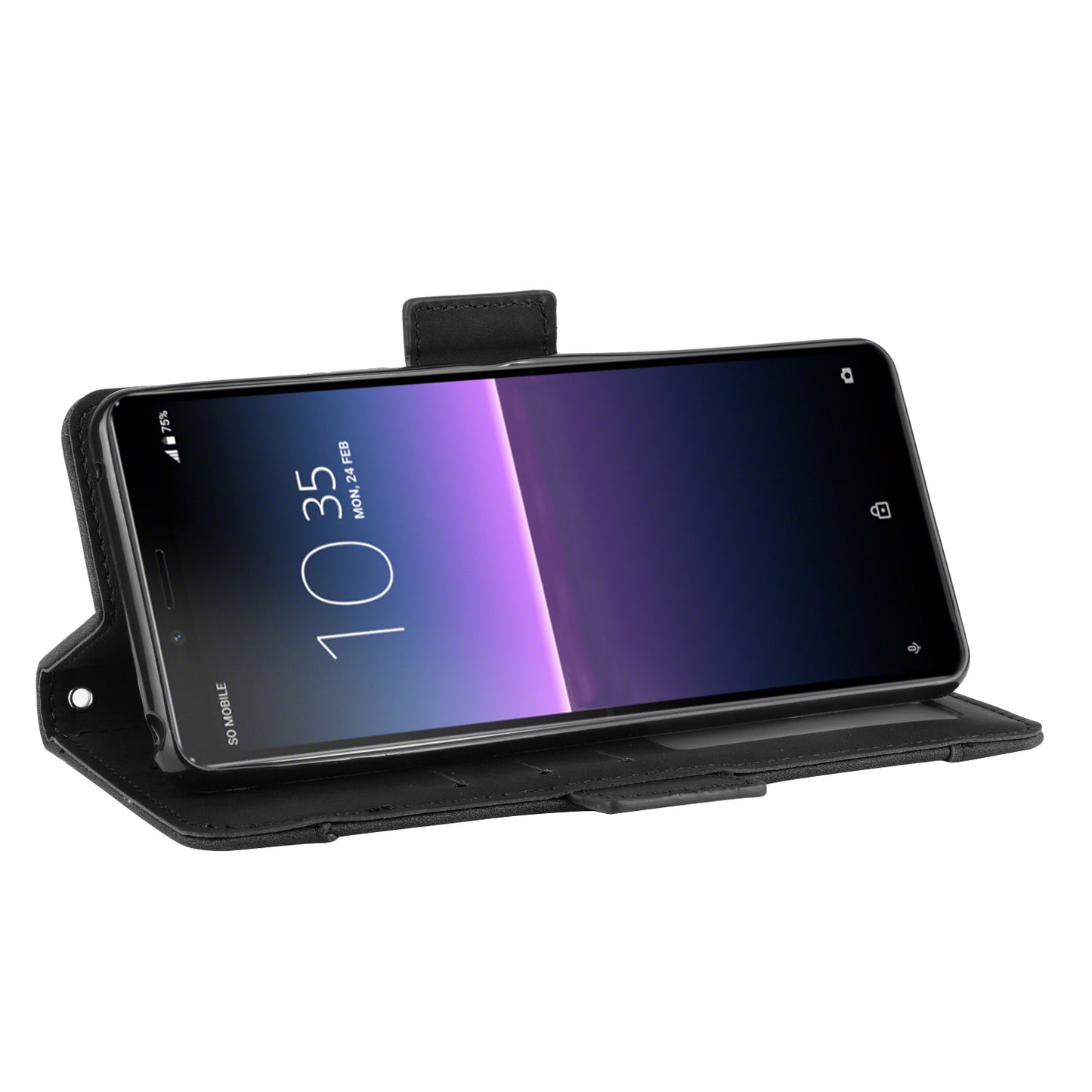 Leather Stand Case with Card Slots for Sony Xperia 10 II