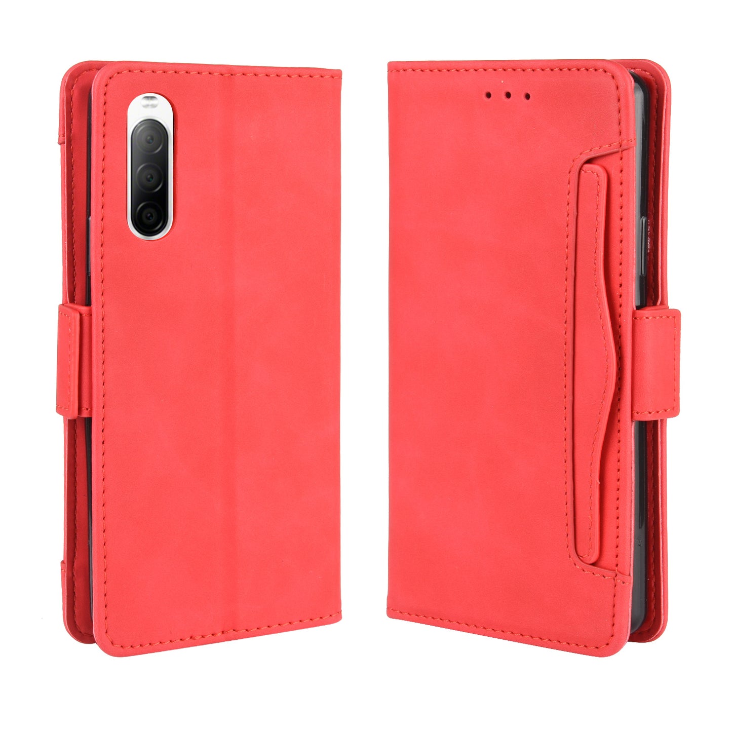 Leather Stand Case with Card Slots for Sony Xperia 10 II