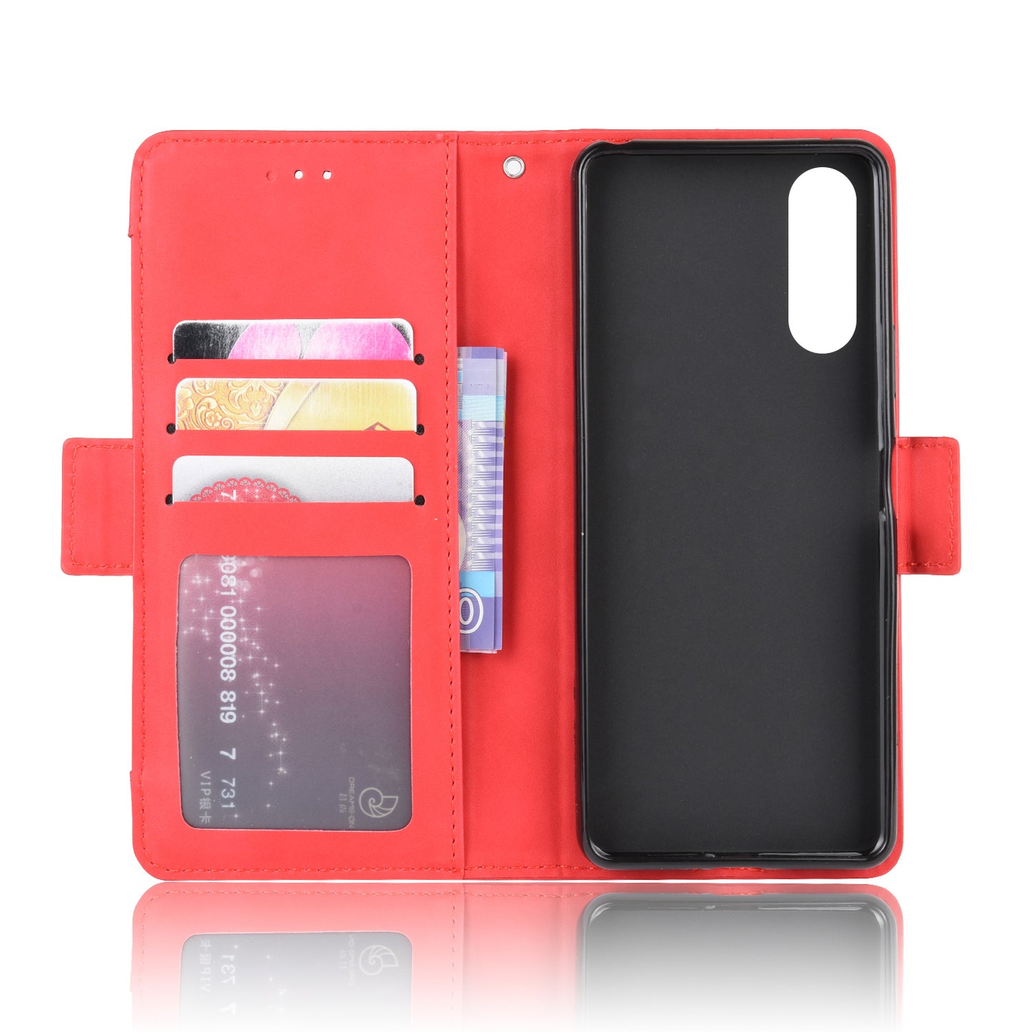 Leather Stand Case with Card Slots for Sony Xperia 10 II