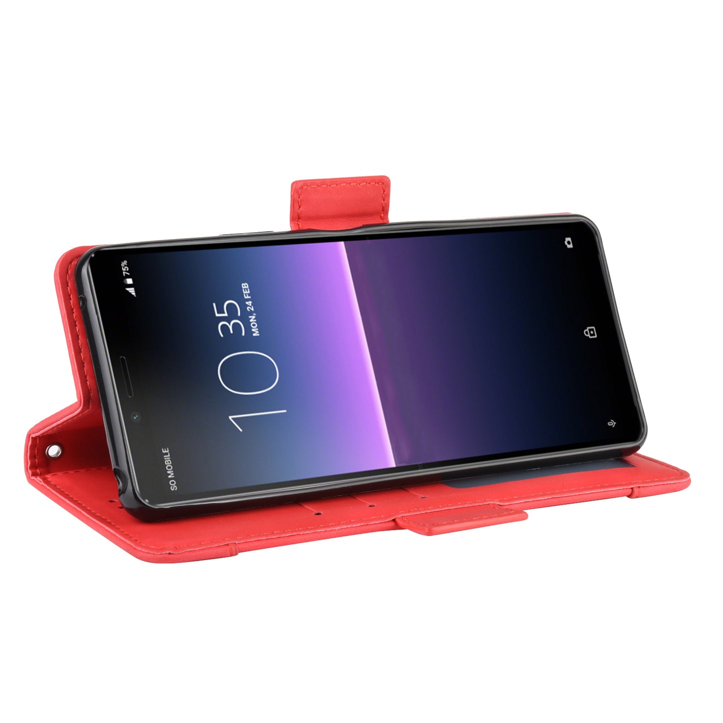 Leather Stand Case with Card Slots for Sony Xperia 10 II