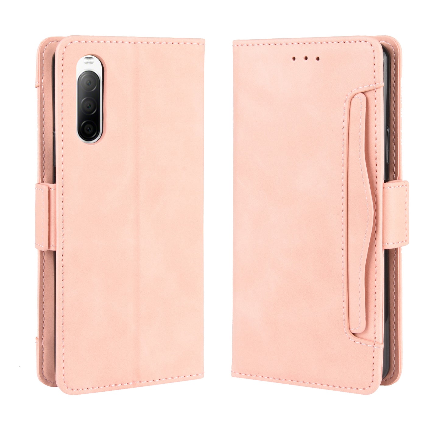 Leather Stand Case with Card Slots for Sony Xperia 10 II