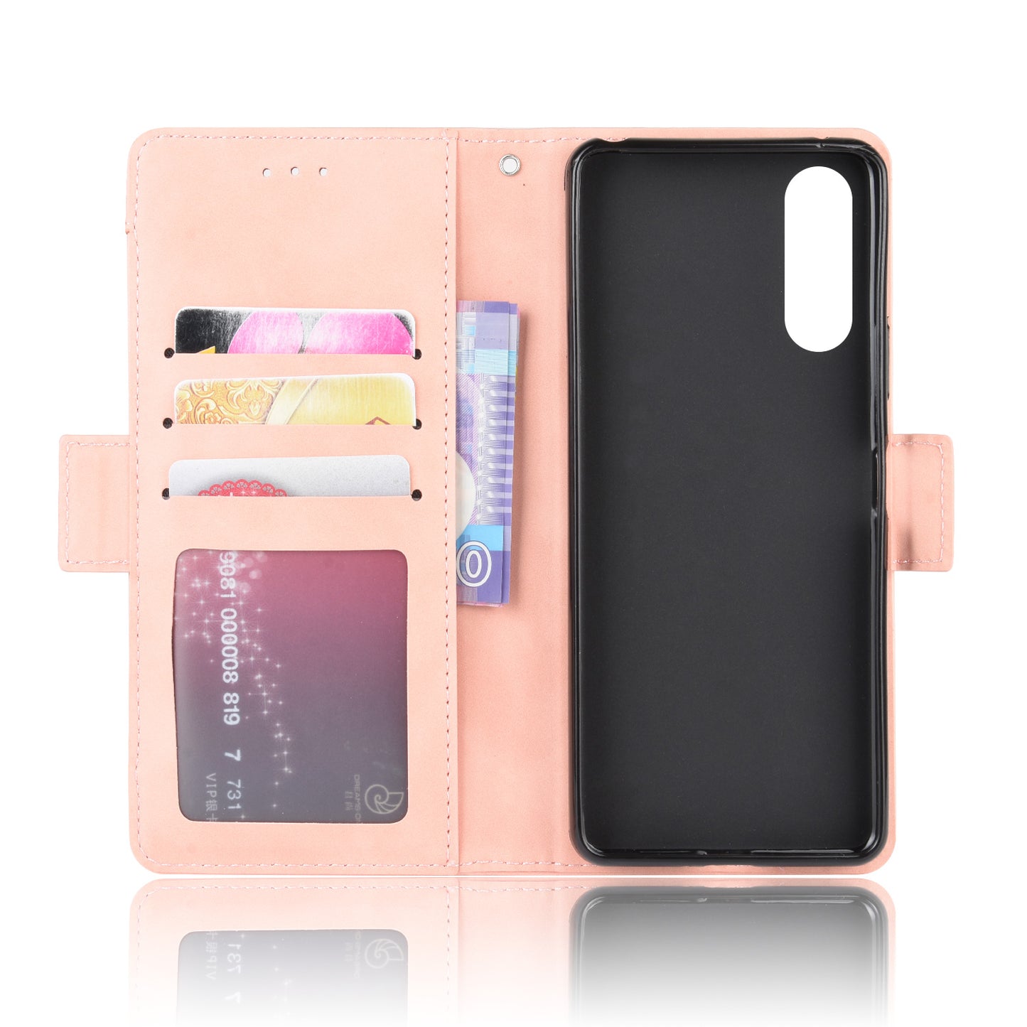 Leather Stand Case with Card Slots for Sony Xperia 10 II