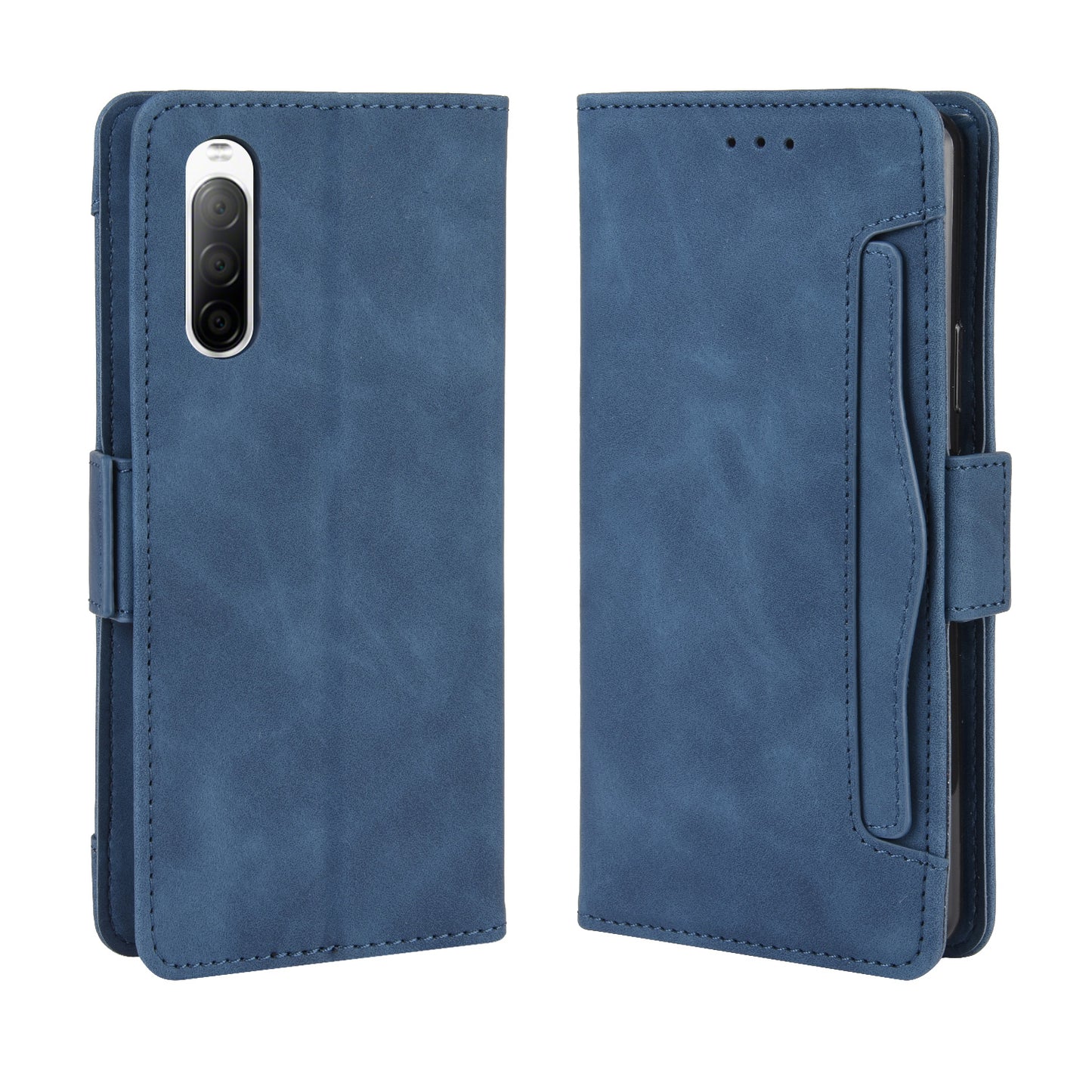 Leather Stand Case with Card Slots for Sony Xperia 10 II