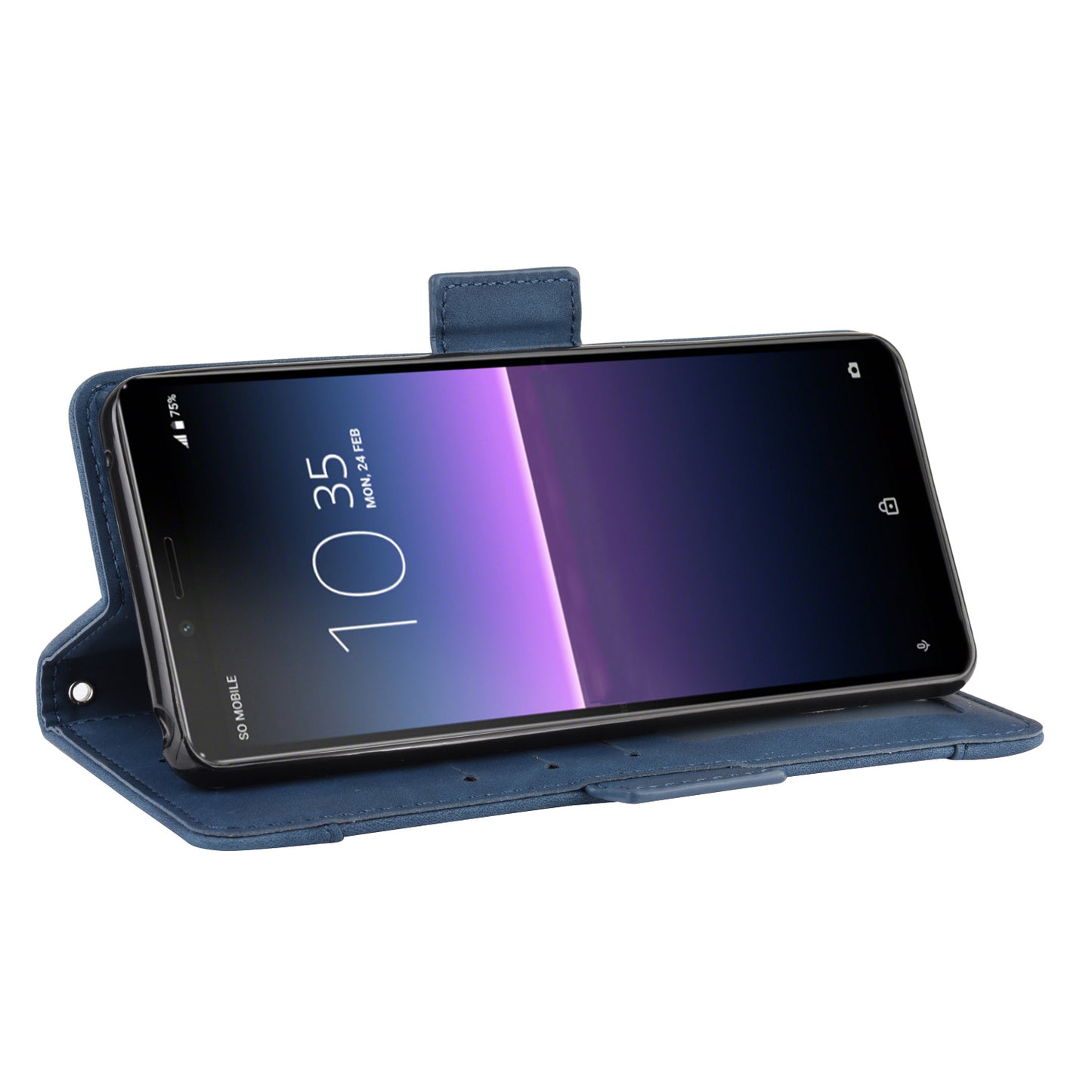 Leather Stand Case with Card Slots for Sony Xperia 10 II