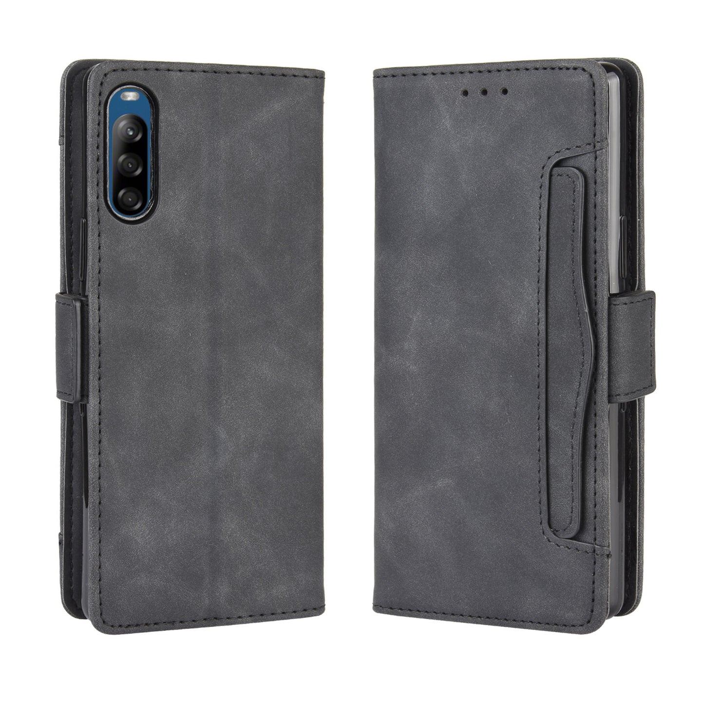 Wallet Stand Flip Leather Phone Case with Multiple Card Slots for Sony Xperia L4