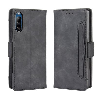 Wallet Stand Flip Leather Phone Case with Multiple Card Slots for Sony Xperia L4