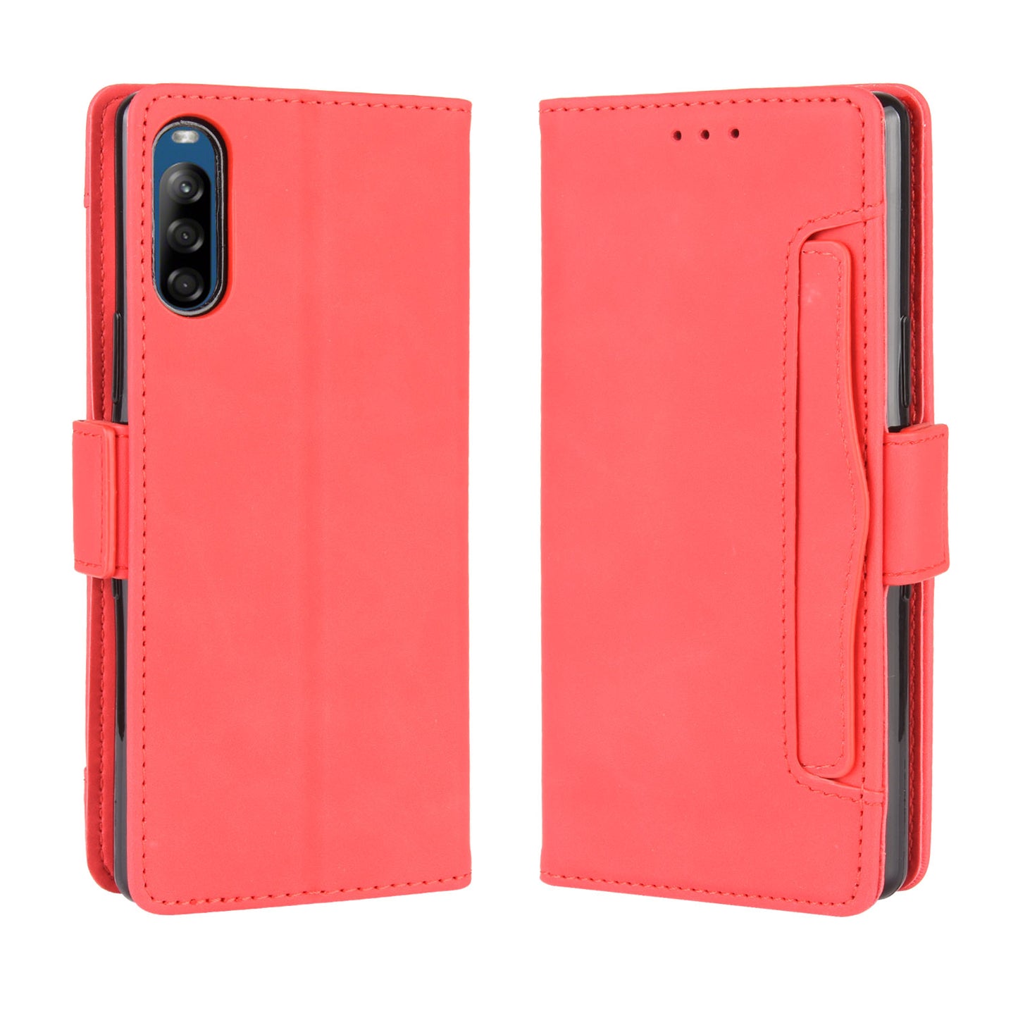Wallet Stand Flip Leather Phone Case with Multiple Card Slots for Sony Xperia L4