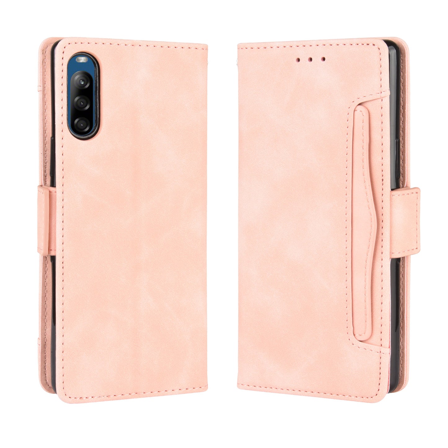 Wallet Stand Flip Leather Phone Case with Multiple Card Slots for Sony Xperia L4