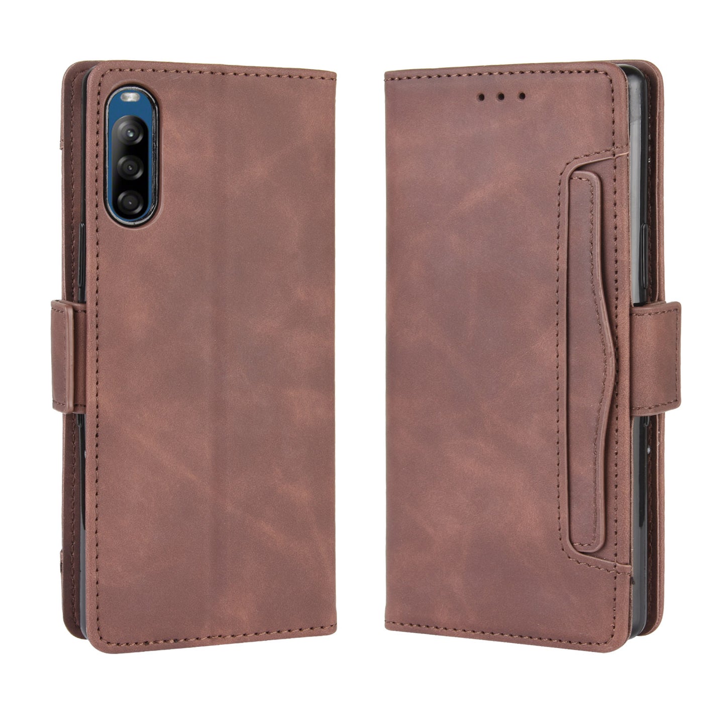 Wallet Stand Flip Leather Phone Case with Multiple Card Slots for Sony Xperia L4