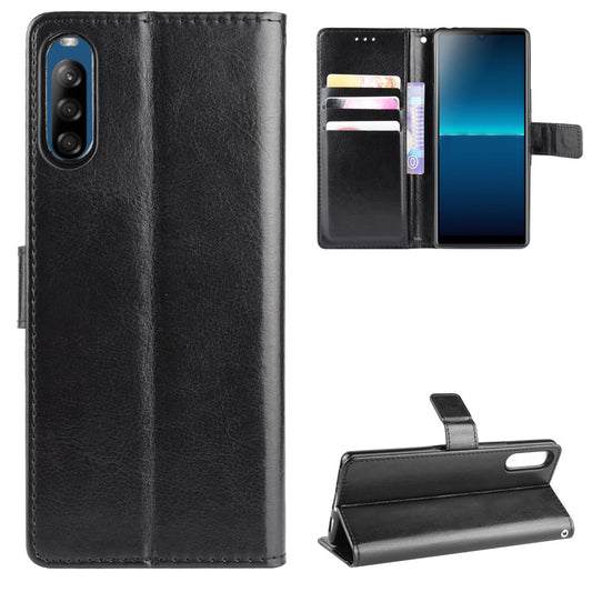 Crazy Horse Wallet Leather Cell Phone Case for Sony Xperia L4