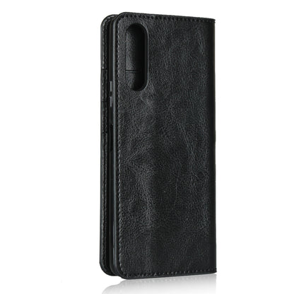 Crazy Horse Wallet Stand Genuine Leather Case Phone Shell for Sony Xperia 10 II