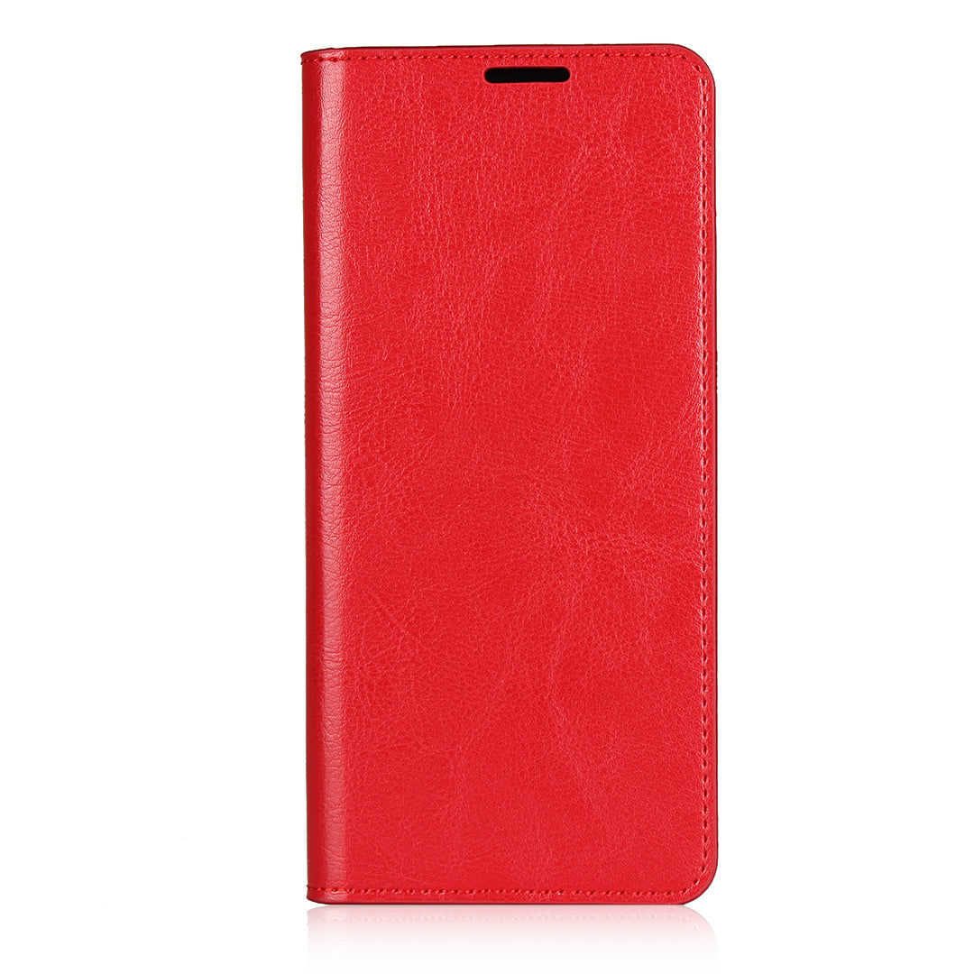 Crazy Horse Wallet Stand Genuine Leather Case Phone Shell for Sony Xperia 10 II