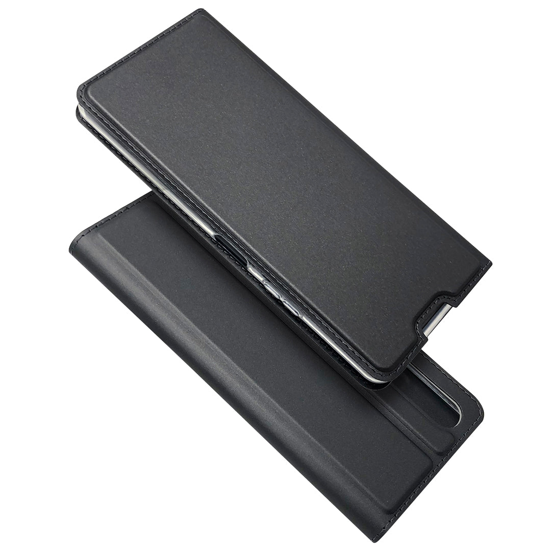 Magnetic Adsorption Stand Leather Card Holder Case for Sony Xperia 10 II