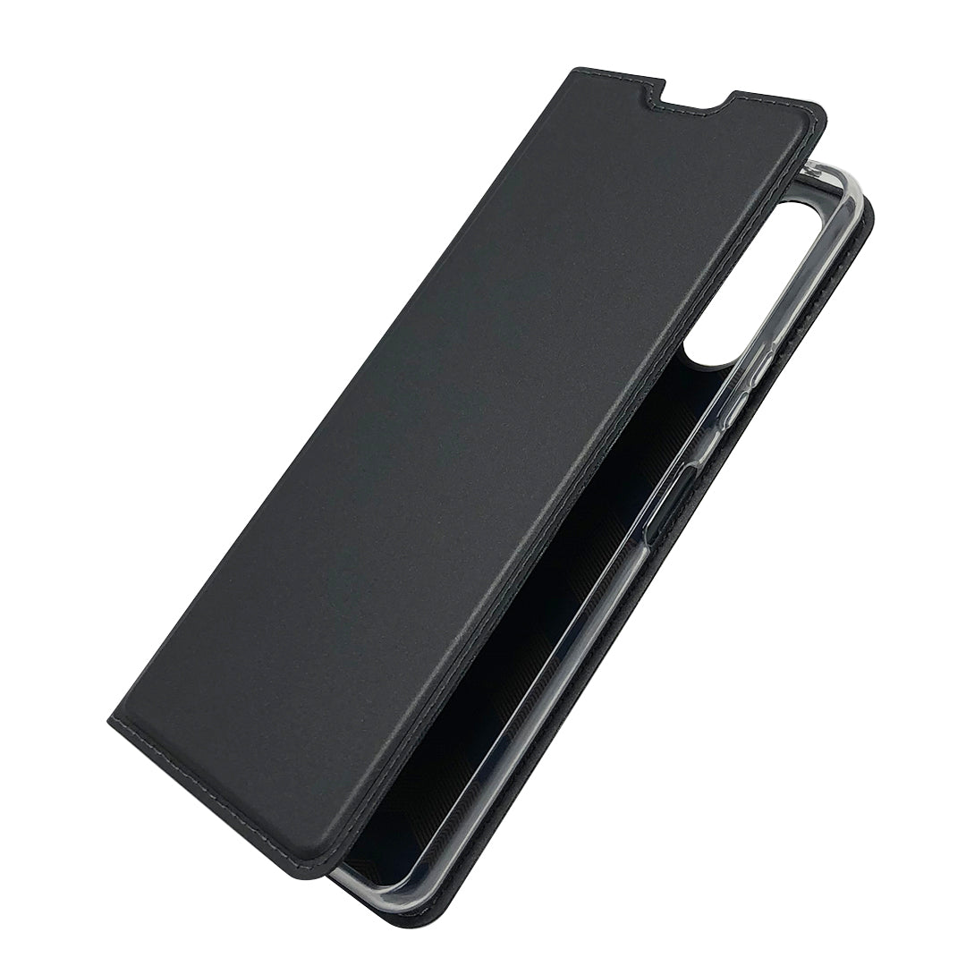 Magnetic Adsorption Stand Leather Card Holder Case for Sony Xperia 10 II