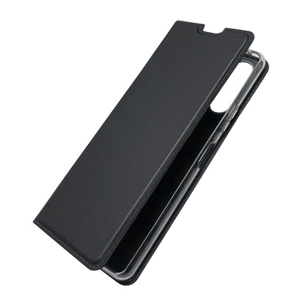 Magnetic Adsorption Stand Leather Card Holder Case for Sony Xperia 10 II