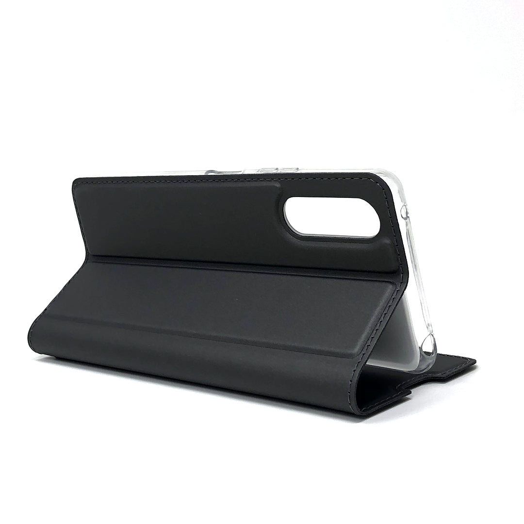 Magnetic Adsorption Stand Leather Card Holder Case for Sony Xperia 10 II