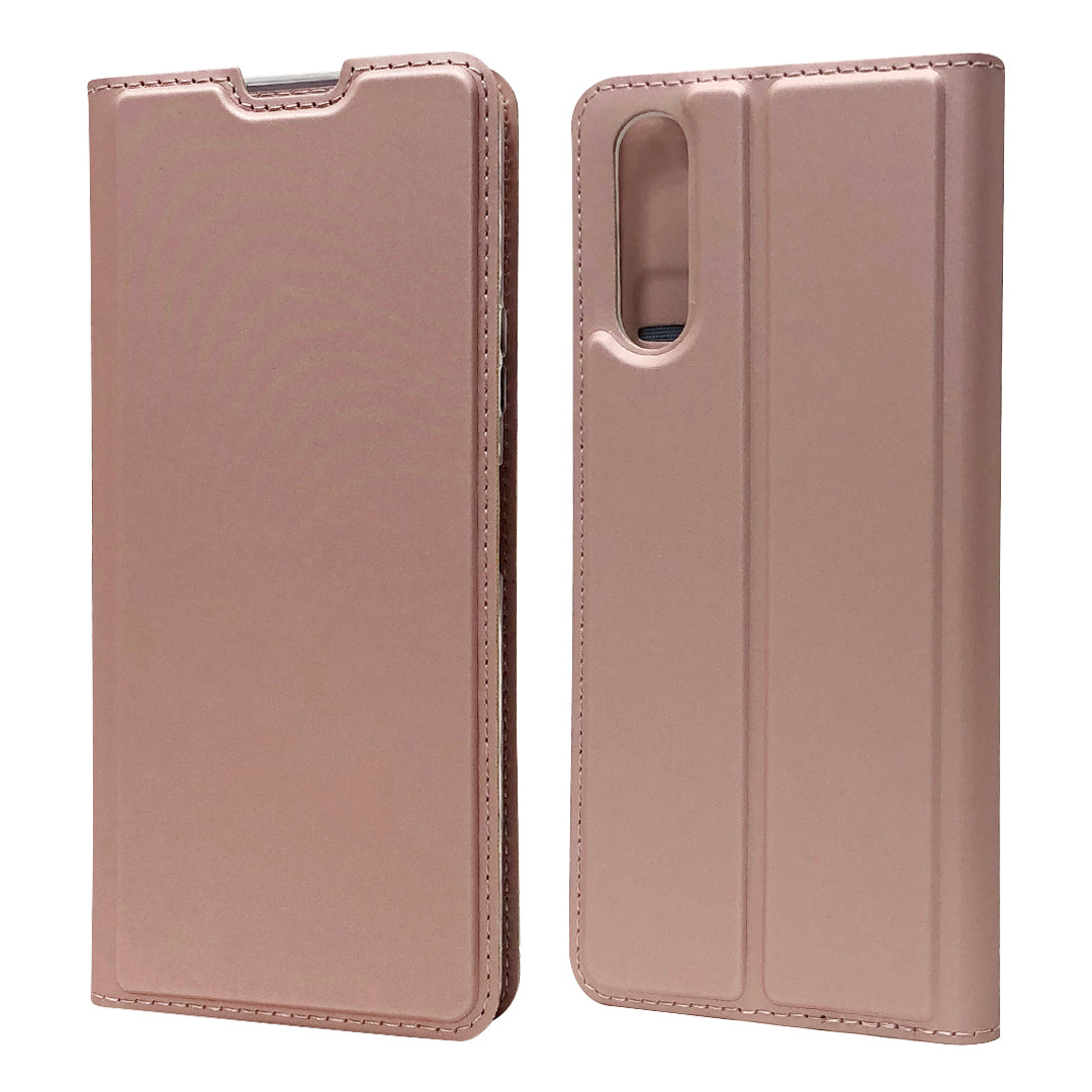 Magnetic Adsorption Stand Leather Card Holder Case for Sony Xperia 10 II