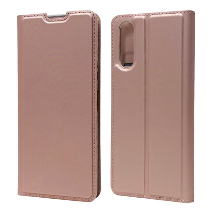 Magnetic Adsorption Stand Leather Card Holder Case for Sony Xperia 10 II