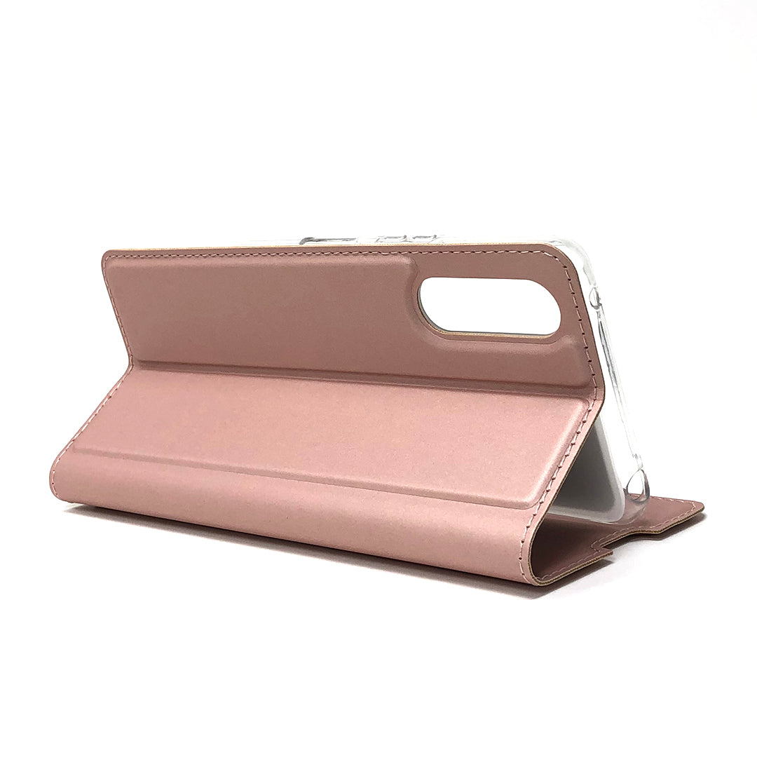Magnetic Adsorption Stand Leather Card Holder Case for Sony Xperia 10 II