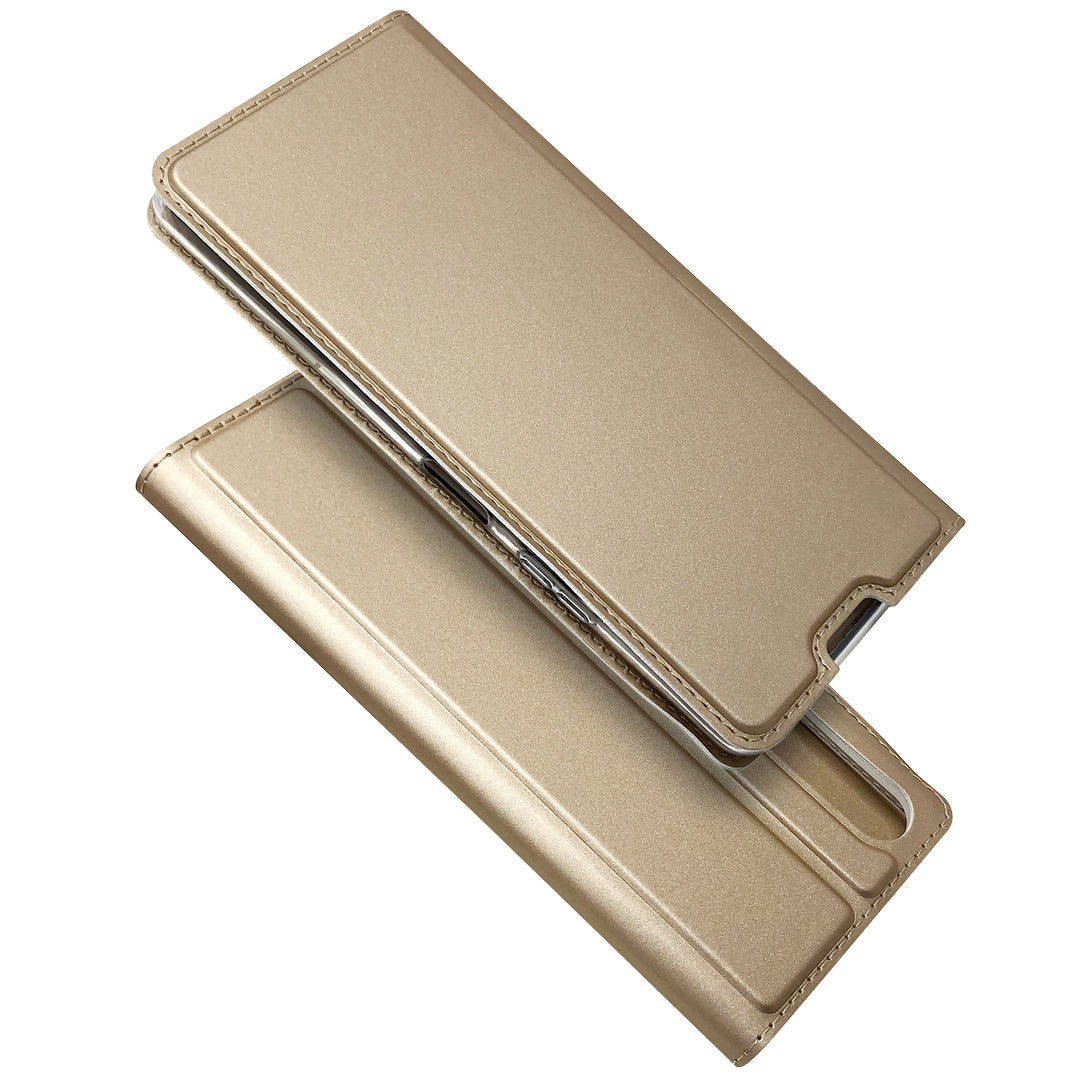 Magnetic Adsorption Stand Leather Card Holder Case for Sony Xperia 10 II