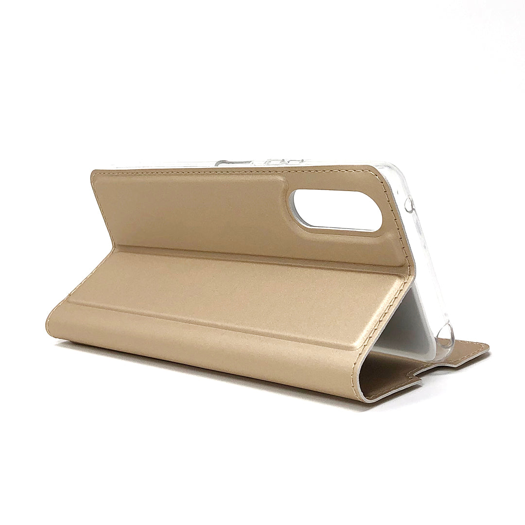 Magnetic Adsorption Stand Leather Card Holder Case for Sony Xperia 10 II
