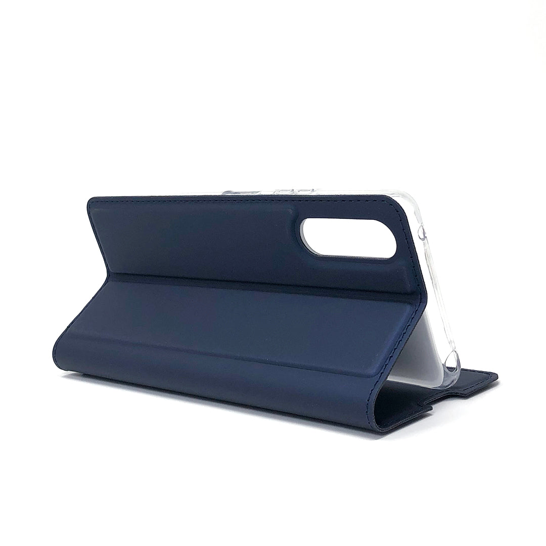 Magnetic Adsorption Stand Leather Card Holder Case for Sony Xperia 10 II
