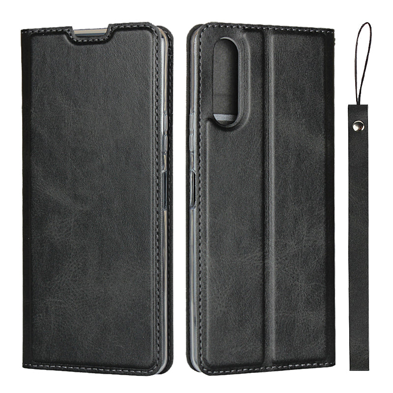 PU Leather Stand Case with Card Slot Phone Shell for Sony Xperia 10 II