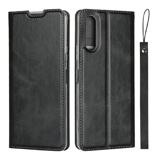 PU Leather Stand Case with Card Slot Phone Shell for Sony Xperia 10 II