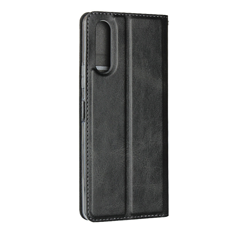 PU Leather Stand Case with Card Slot Phone Shell for Sony Xperia 10 II
