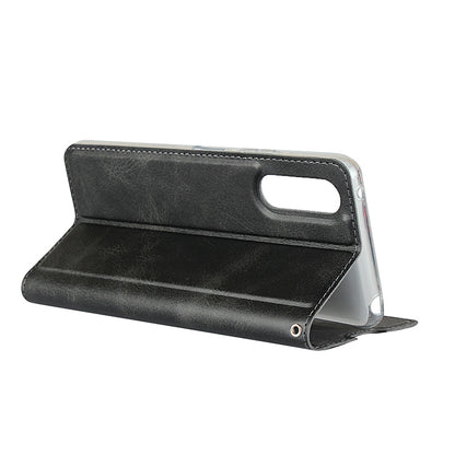 PU Leather Stand Case with Card Slot Phone Shell for Sony Xperia 10 II