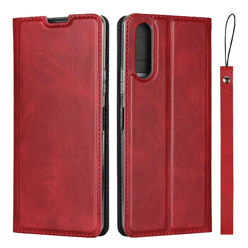 PU Leather Stand Case with Card Slot Phone Shell for Sony Xperia 10 II
