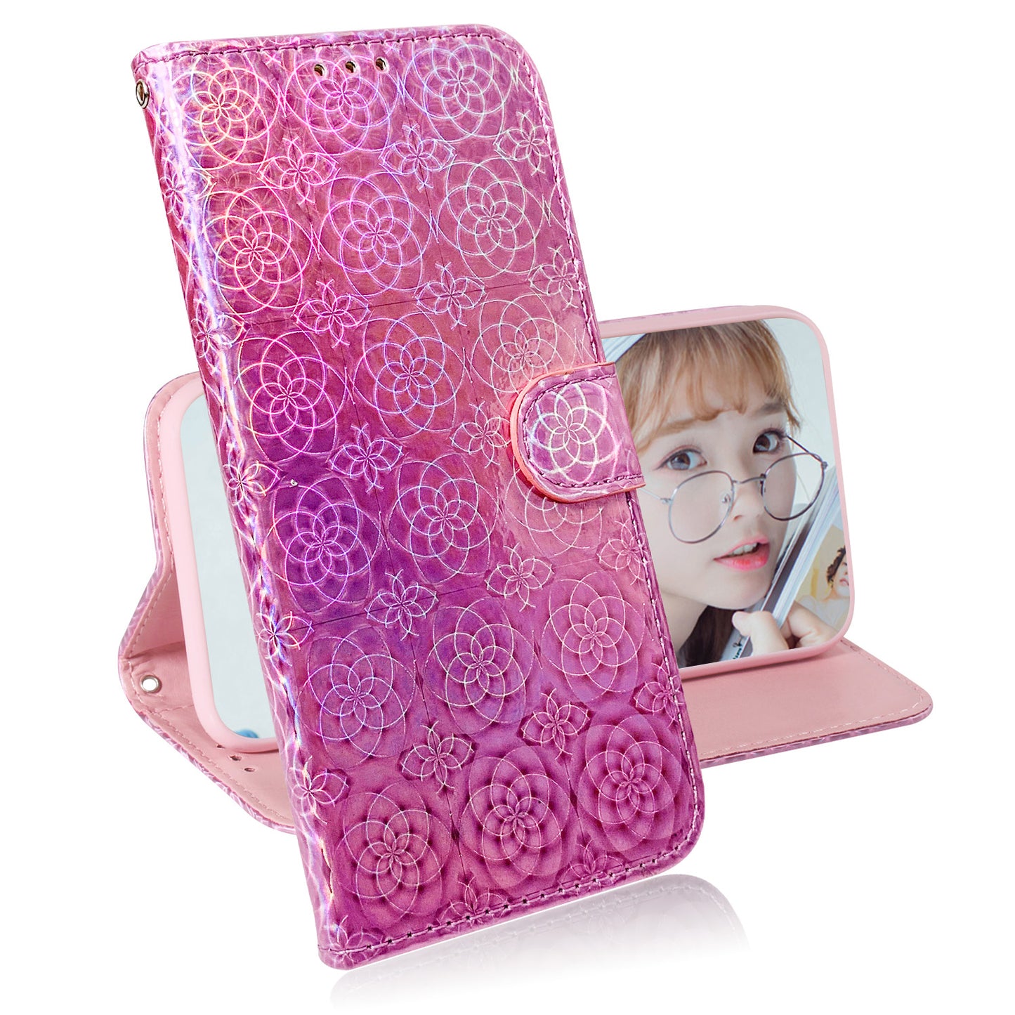Dazzling Pure Color Leather Phone Case for Sony Xperia L4