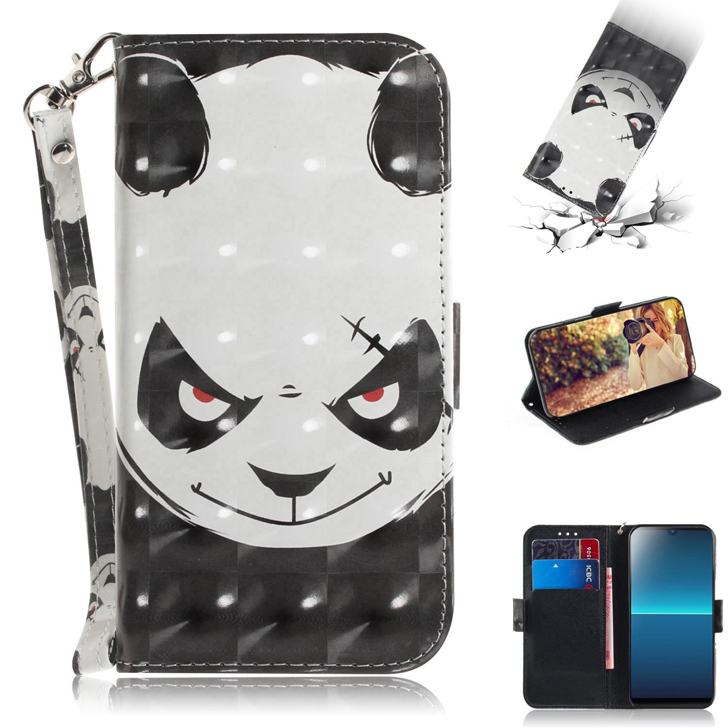 Patterned Light Spot Decor Leather Wallet Phone Case for Sony Xperia L4