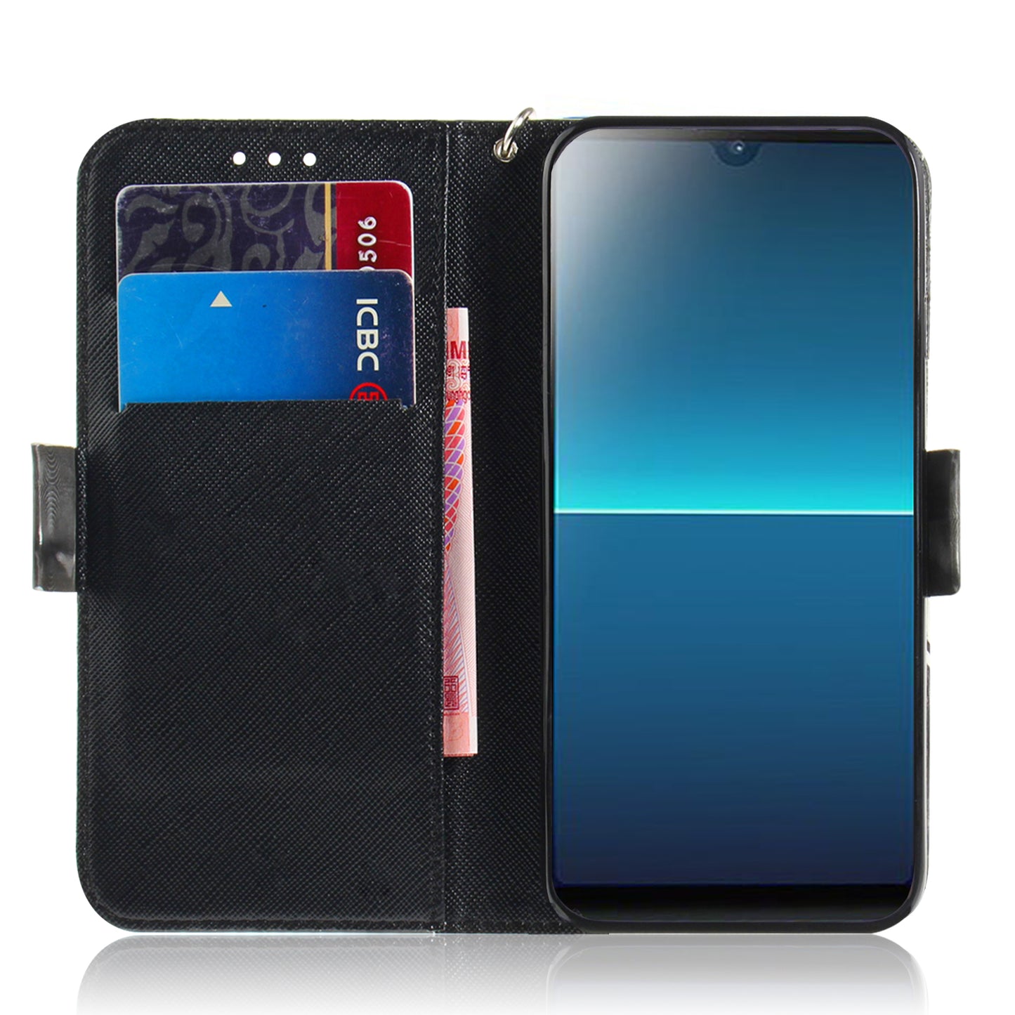 Patterned Light Spot Decor Leather Wallet Phone Case for Sony Xperia L4