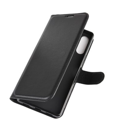 Litchi Skin Wallet Leather Stand Case for Sony Xperia L4