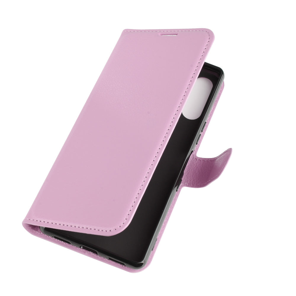 Litchi Skin Wallet Leather Stand Case for Sony Xperia L4