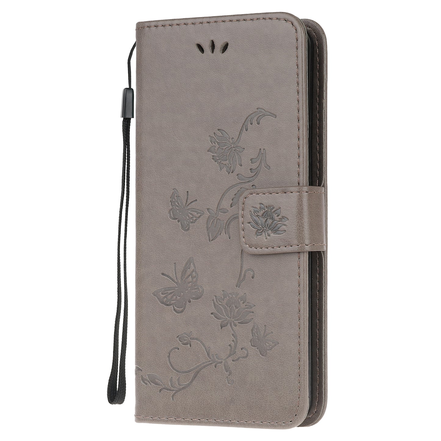 Imprint Butterfly Flower Wallet Stand Leather Flip Cover for Sony Xperia L4