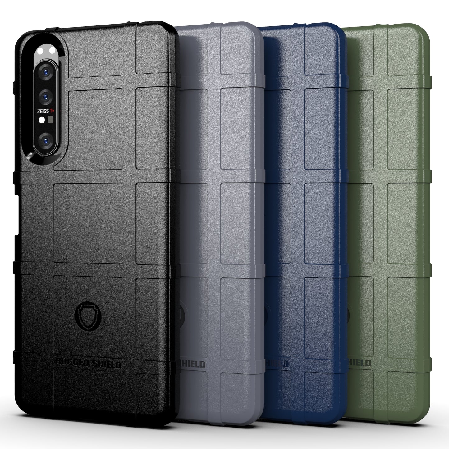 Anti-shock Square Grid Texture Thicken TPU Case for Sony Xperia 1 II