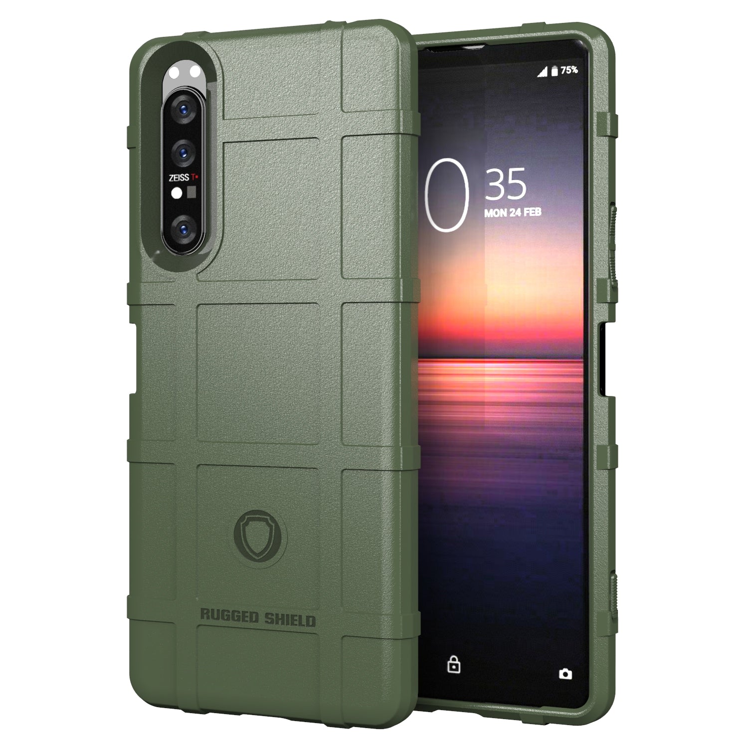 Anti-shock Square Grid Texture Thicken TPU Case for Sony Xperia 1 II