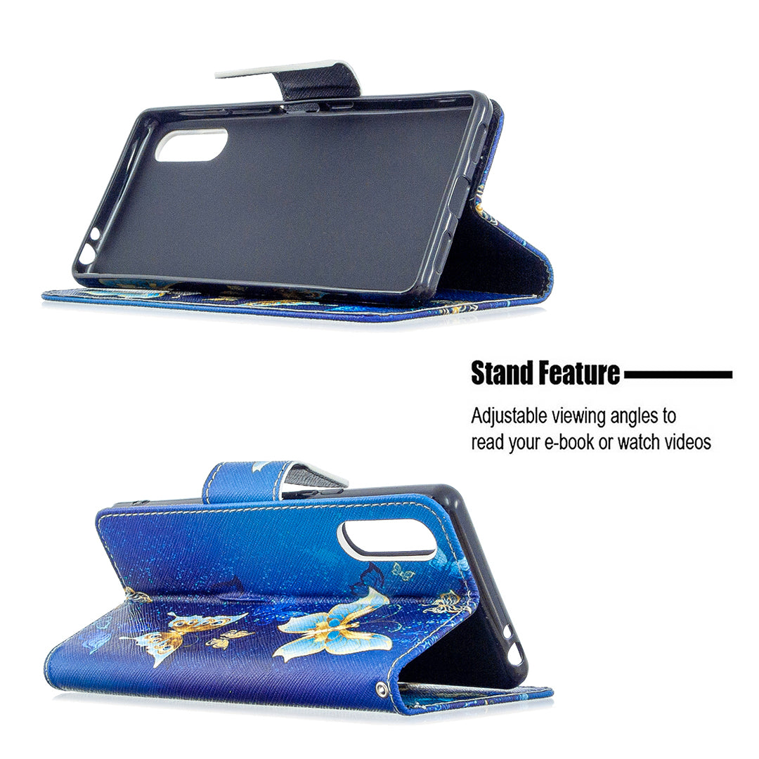 Pattern Printing Case Wallet Stand Leather Cover for Sony Xperia L4