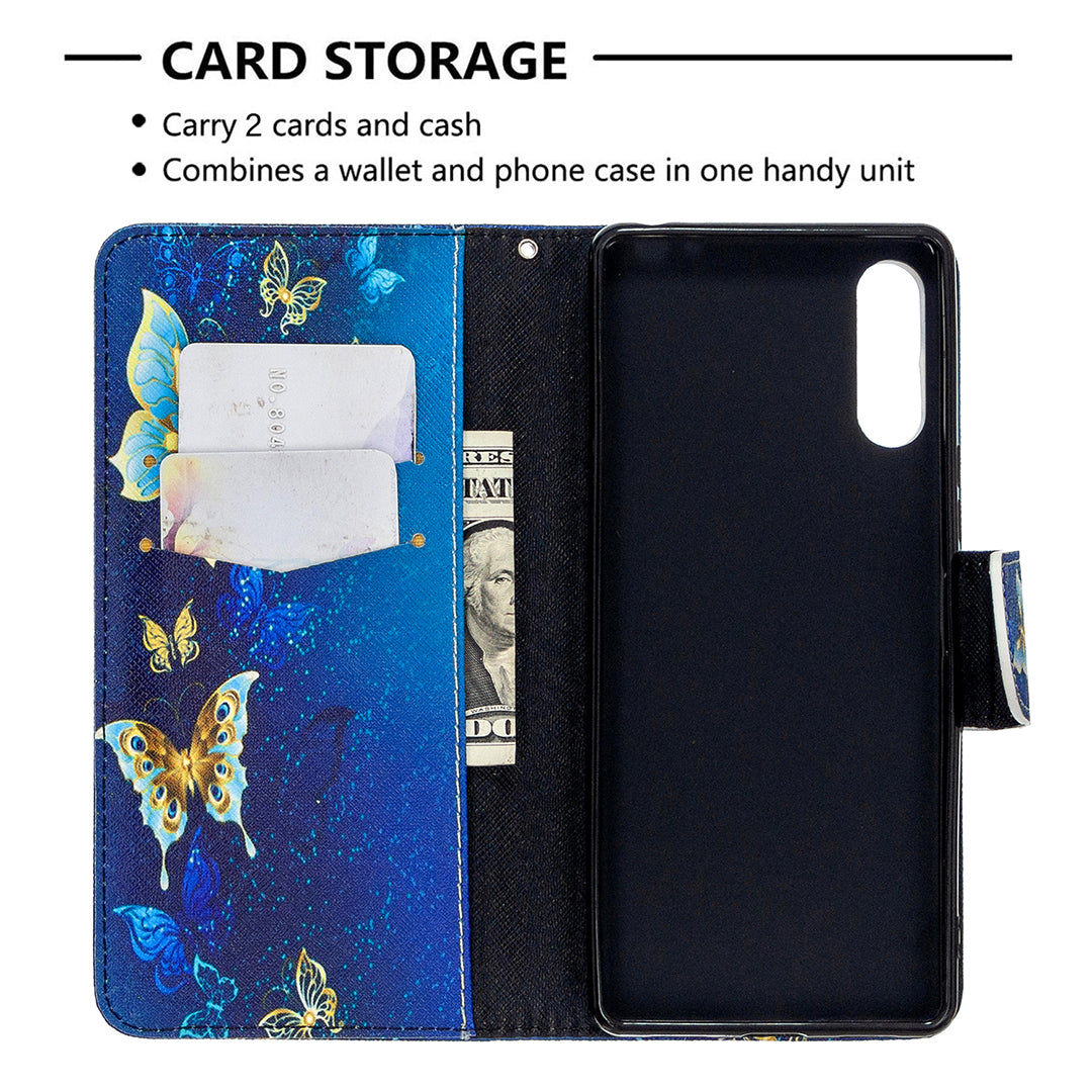Pattern Printing Case Wallet Stand Leather Cover for Sony Xperia L4