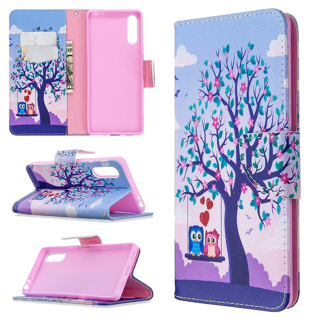 Pattern Printing Case Wallet Stand Leather Cover for Sony Xperia L4