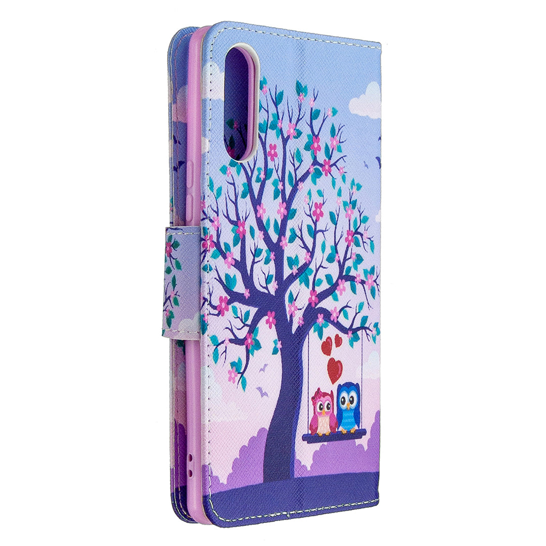 Pattern Printing Case Wallet Stand Leather Cover for Sony Xperia L4