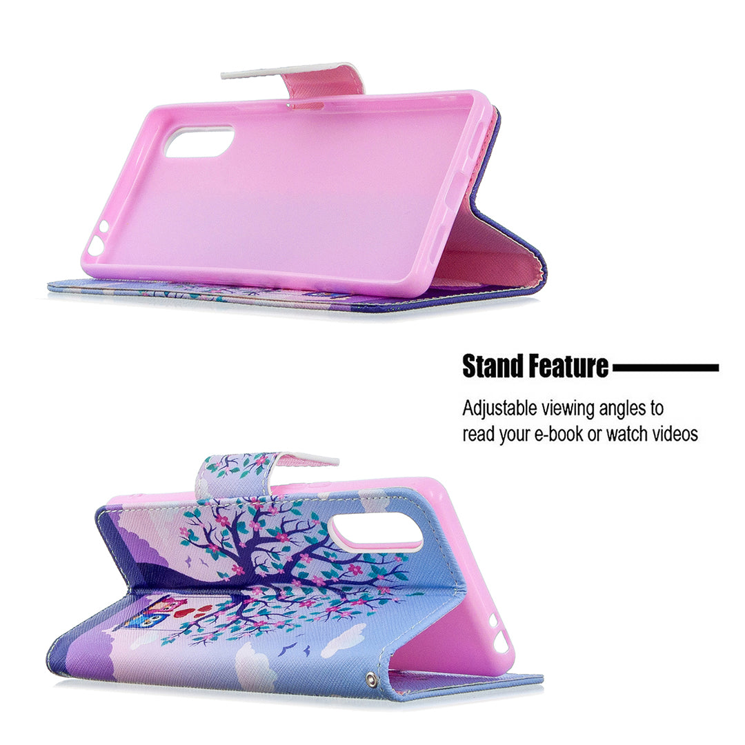 Pattern Printing Case Wallet Stand Leather Cover for Sony Xperia L4