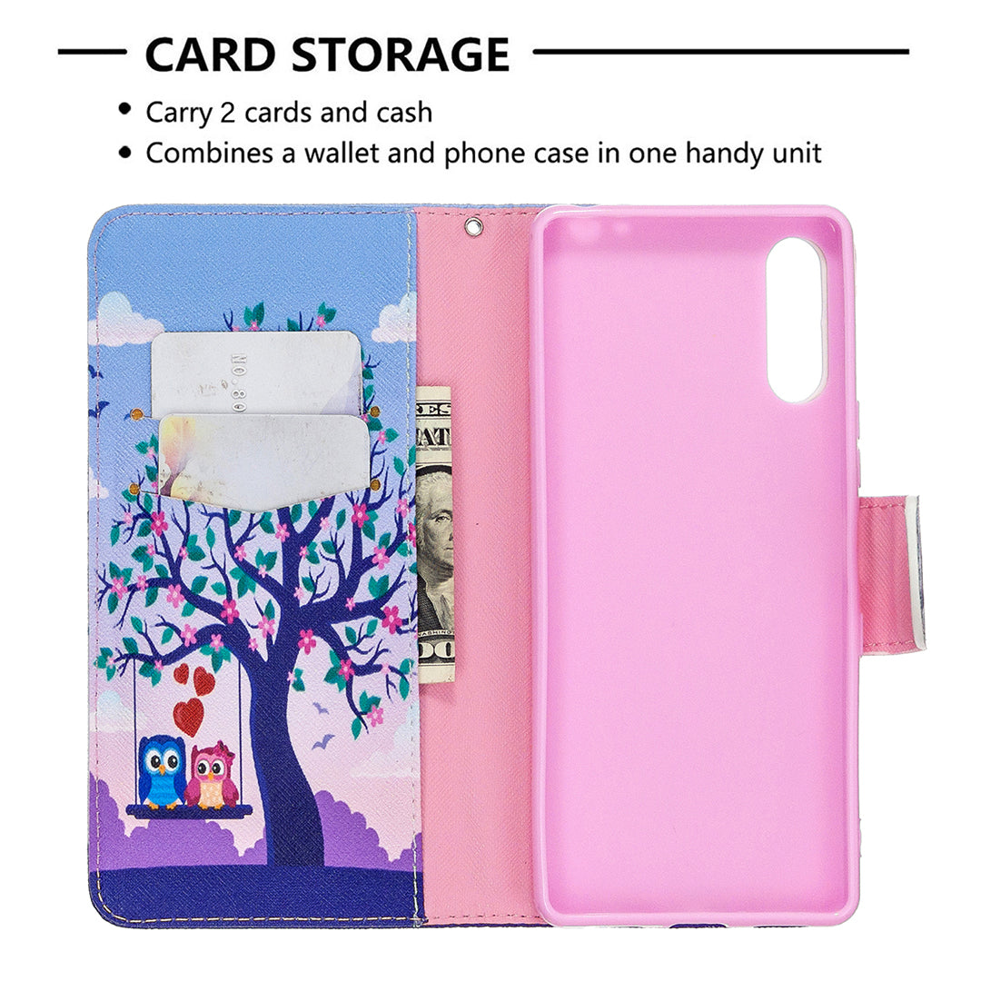 Pattern Printing Case Wallet Stand Leather Cover for Sony Xperia L4